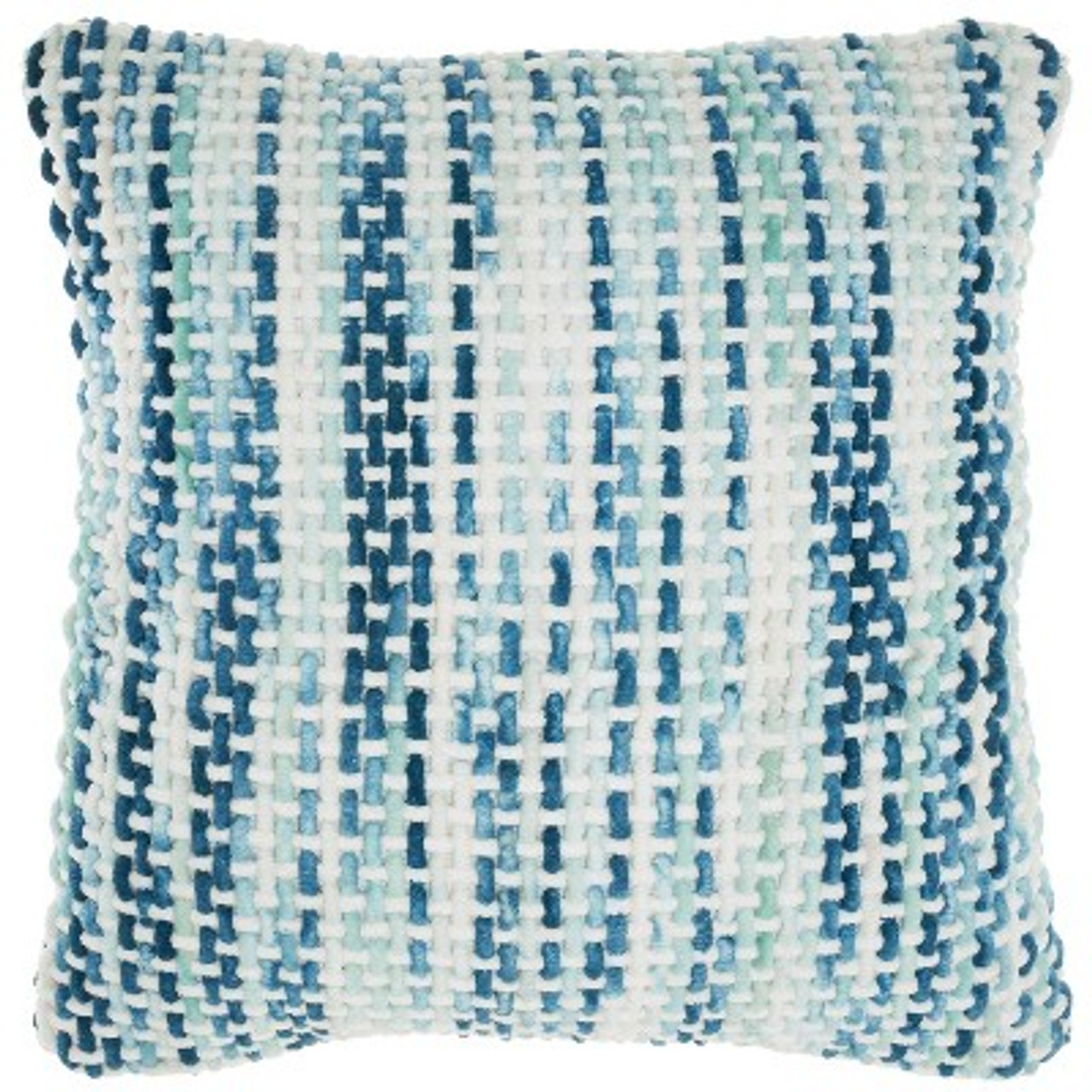 20x20 Oversize Life Styles Spacedye Basketweave Square Throw Pillow Aqua - Mina Victory