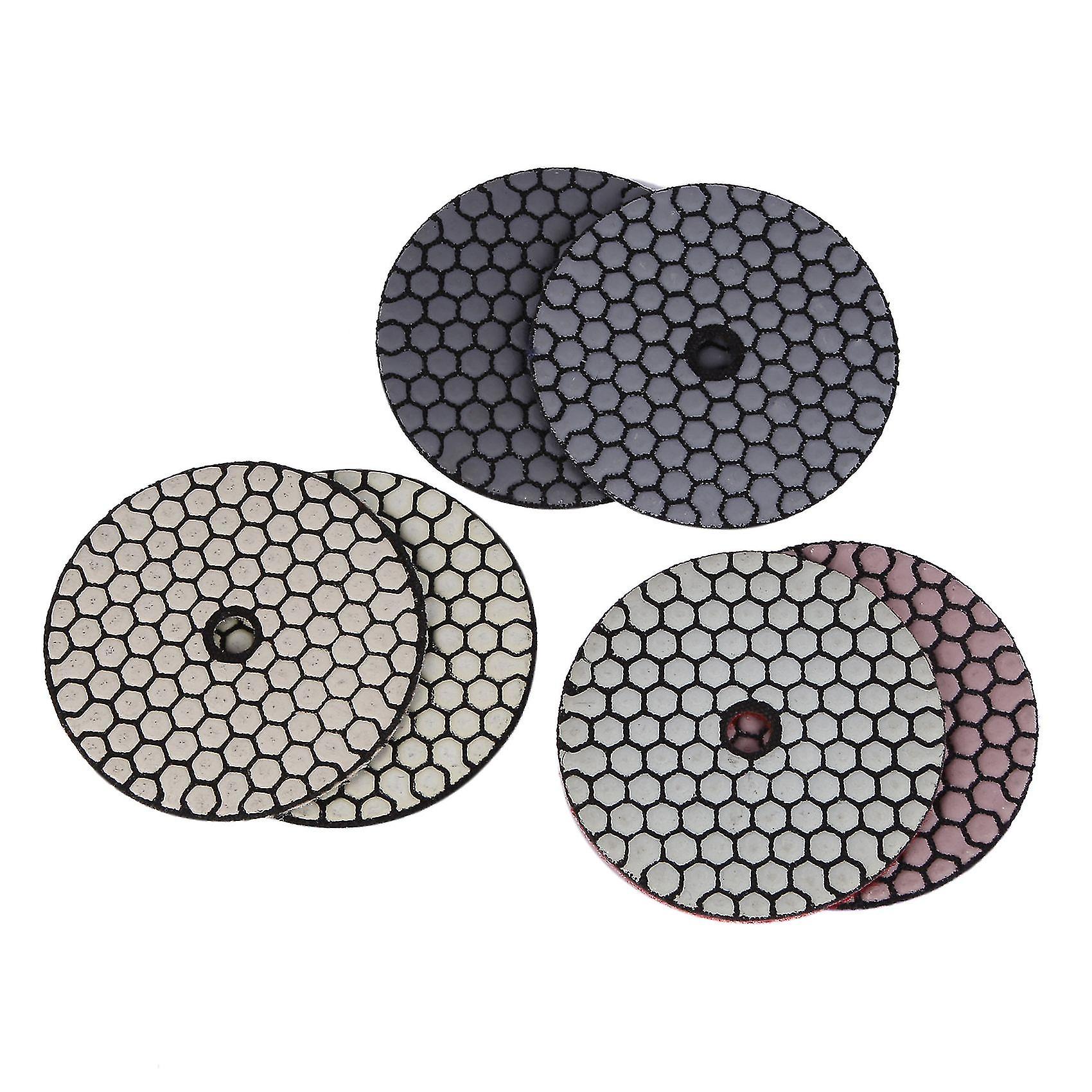 6 Pcs 100 Mm Dry Polishing Pad 4 Inch Sharp Type Diamond Polishing Pads For Granite Marble Sanding