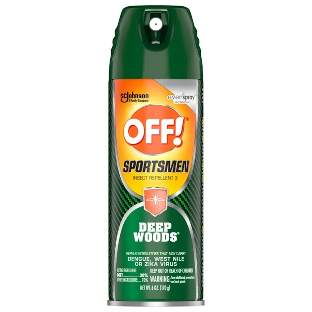 Off Sportsmen Deep Woods Aerosol Personal Repellents And Bug Spray 6oz