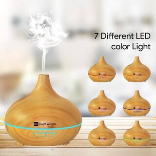 DARTWOOD Premium Ultrasonic Aroma Diffuser  Humidifier - Essential Oil  Mist Vaporizer with 7-Lighting Modes  4-Timers (300ml) AromaDiffuserUS