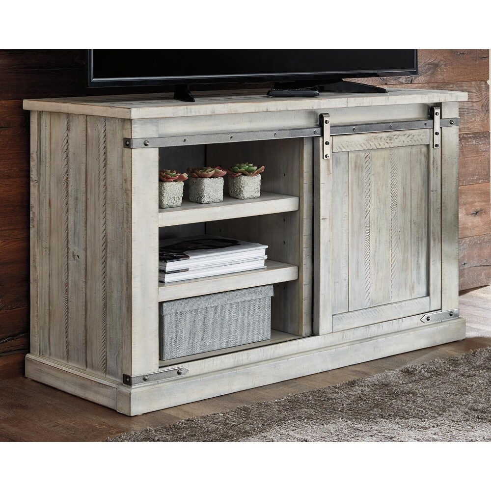 Signature Design by Ashley Carynhurst Casual TV Stand Whitewash