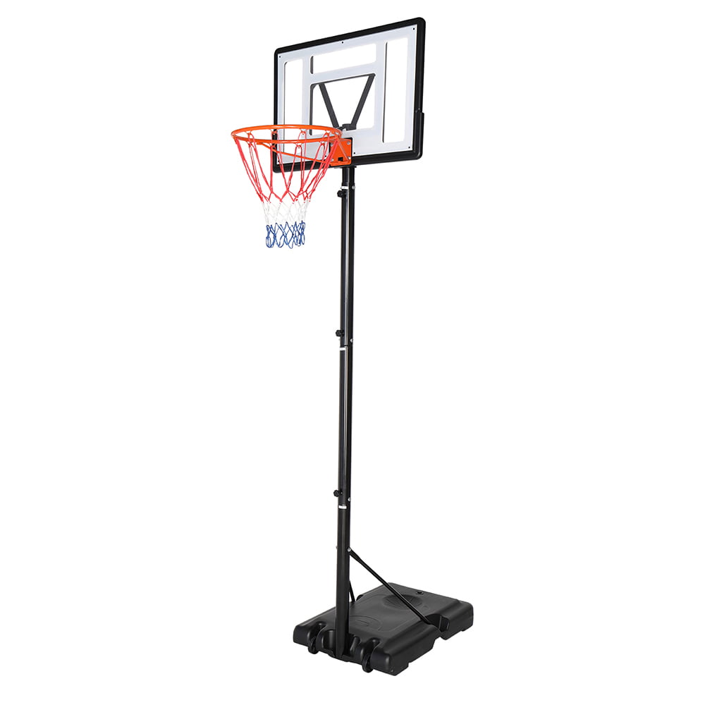 SalonMore Portable Basketball System Hoop， 7 to 10 Ft. Height Adjustable Indoor and Outdoor Stand