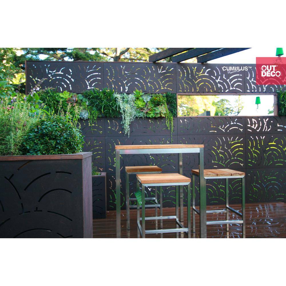 OUTDECO 516 in. x 24 in. x 48 in. Cumulus Modular Hardwood Composite Decorative Fence Panel USADSCM1