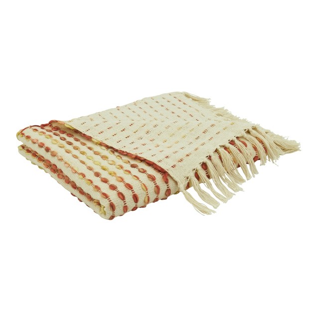 Saro Lifestyle Casual Throw With Striped Design