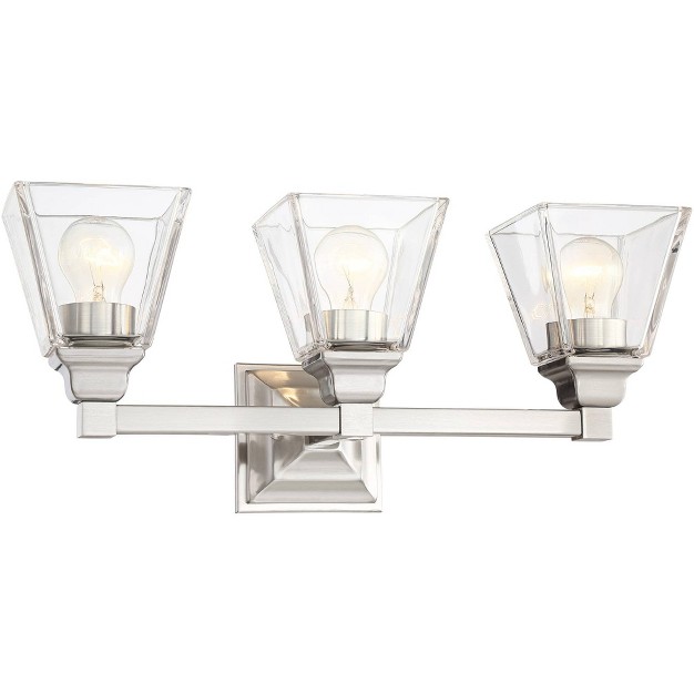 3 light Fixture Clear Glass For Bedroom Bathroom Vanity Reading Living Room Hallway