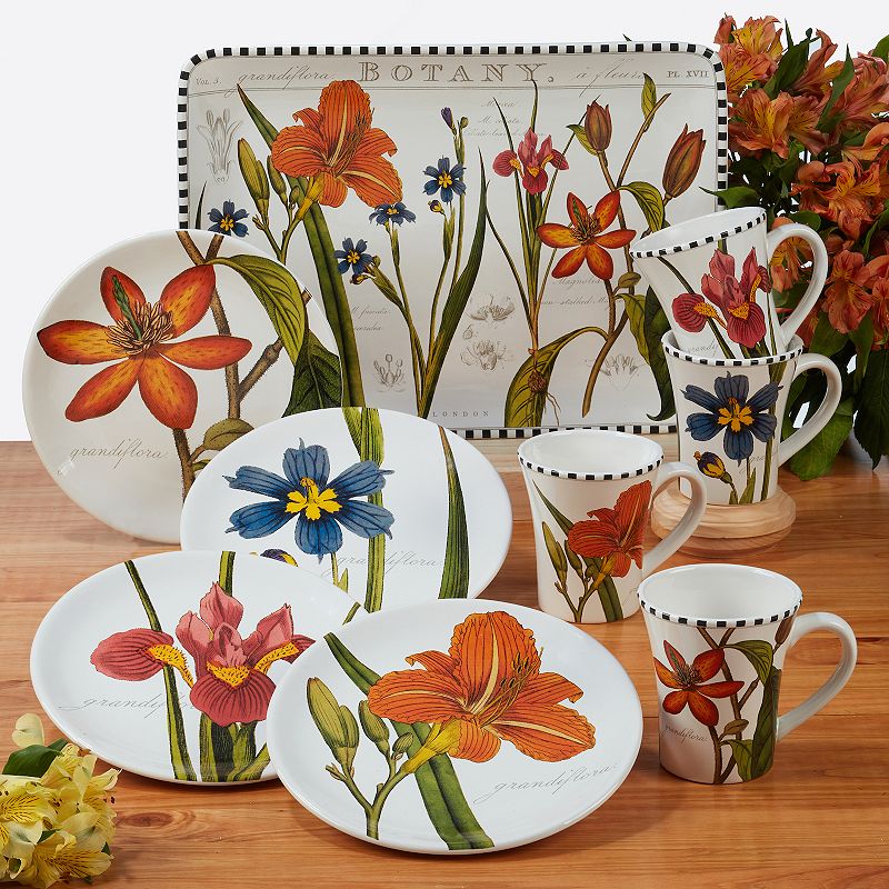 Certified International Botanical Floral 16-pc. Dinnerware Set