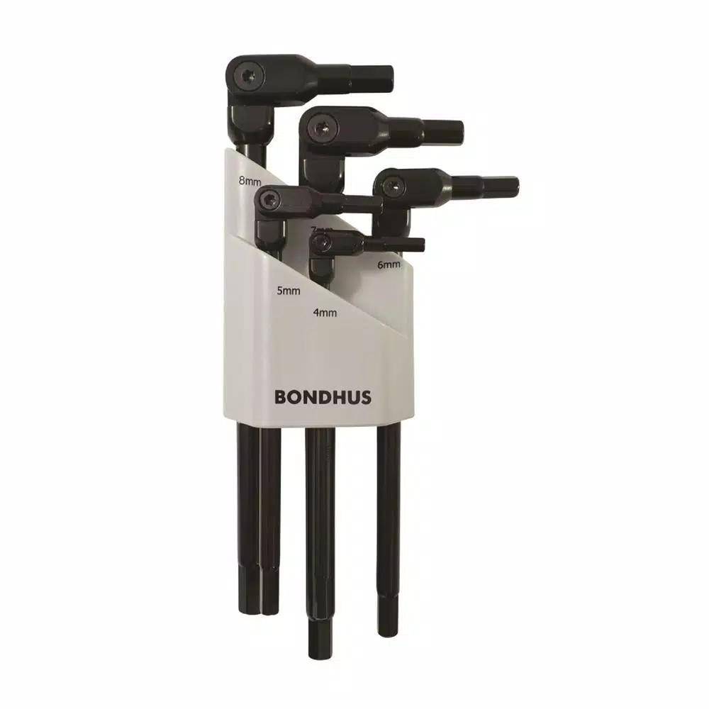 Bondhus HexPro Black Chrome Pivot Head Metric Hex Key Set (5-Piece) and#8211; XDC Depot