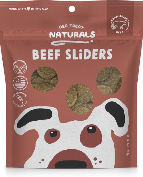 Dog Treat Naturals Beef Sliders Fresh All Stages Natural Chew Dog Treats， 6-oz bag