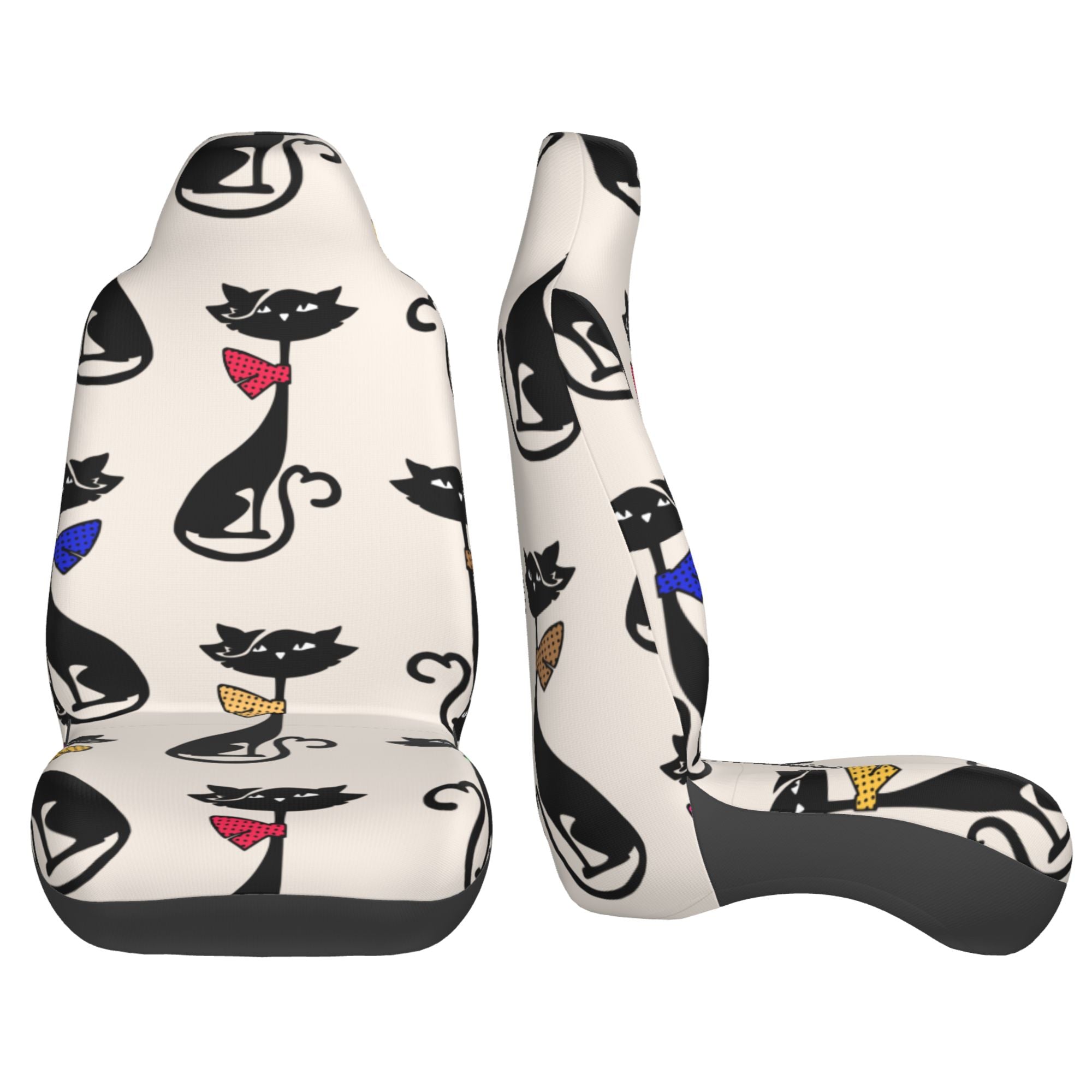 ZICANCN Car Seat Cover Cute Cartoon Cats Kitten Car Front Seat Covers Protectors ， Automotive Seat Covers for Cars Trucks Suv