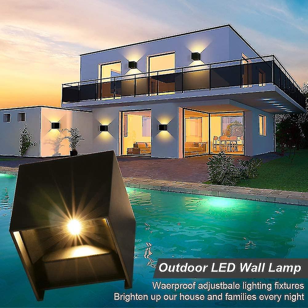 1 Pack Indoor/outdoor Wall Light With Adjustable Beam Angle Warm Color Led Wall Light Waterproof Wall Light