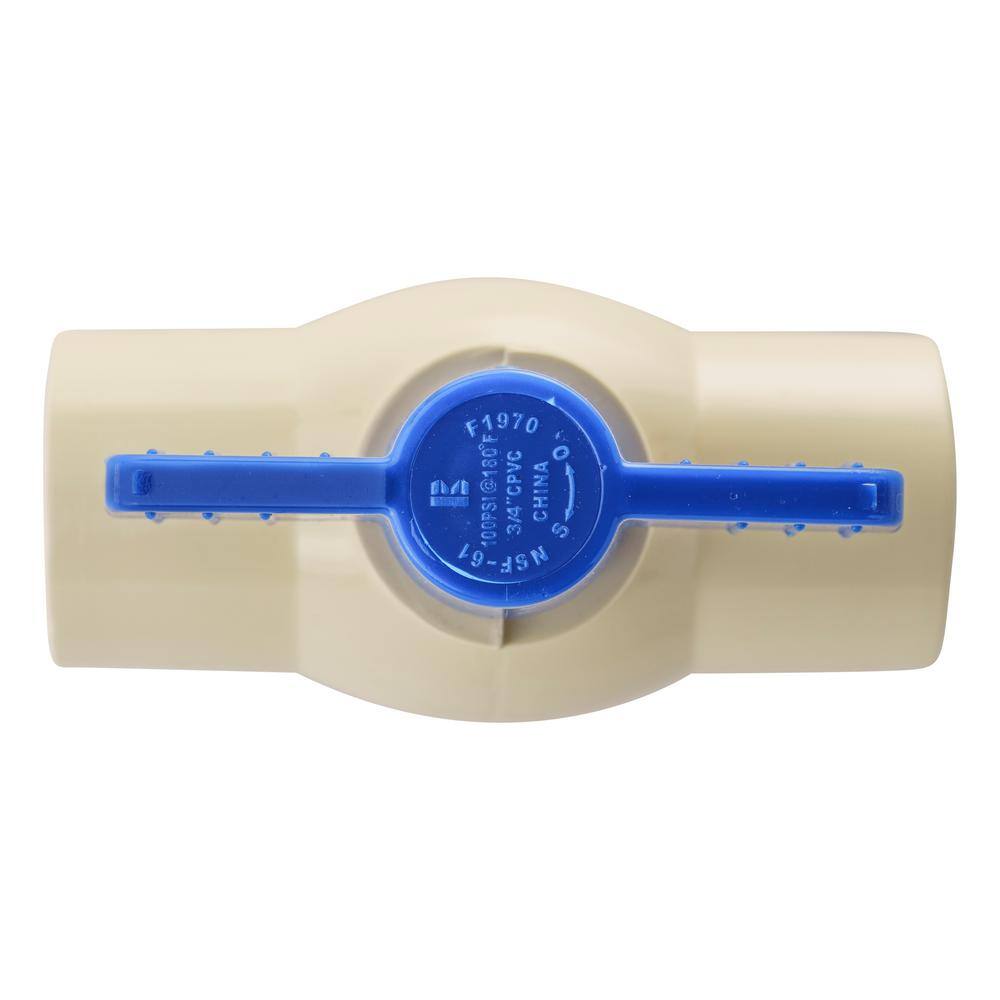 Everbilt 34 in. CPVC Solvent x Solvent Ball Valve 107-124EB