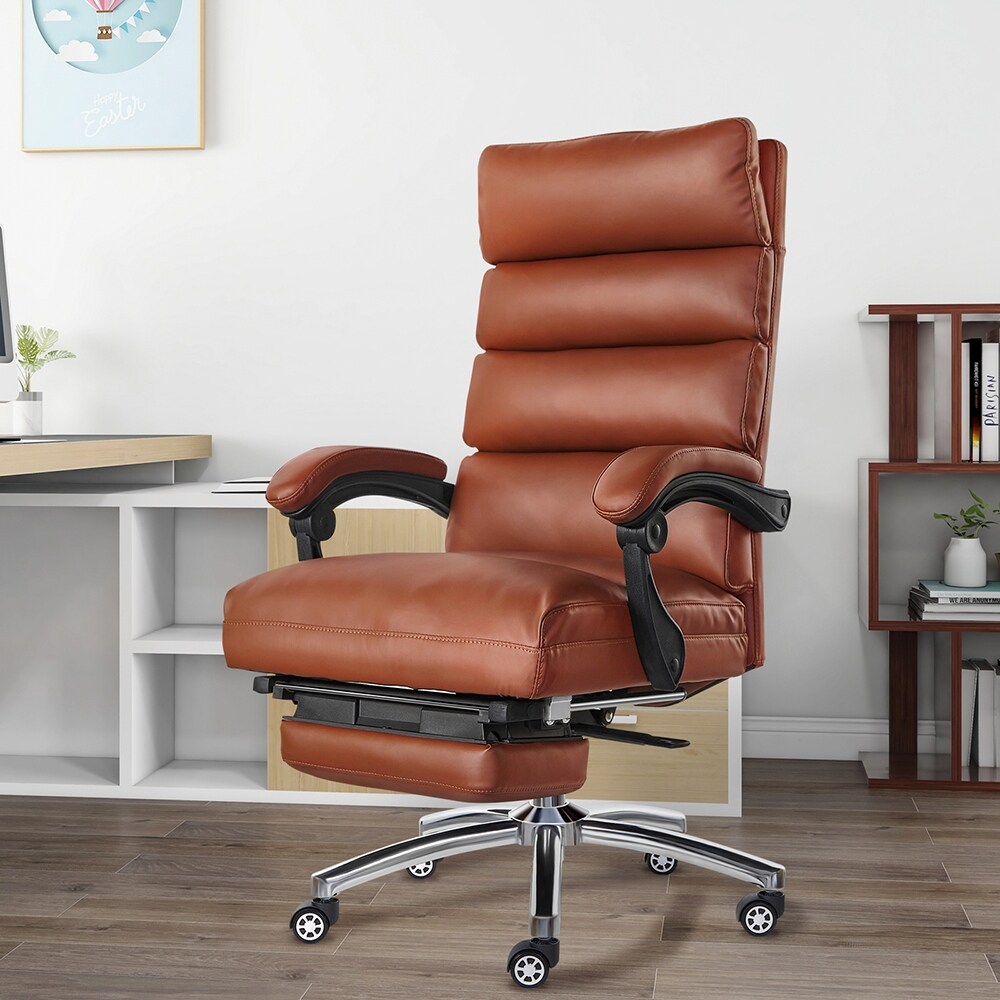 Swivel Chair High Back Adjustable Home Desk with Footrest for Office