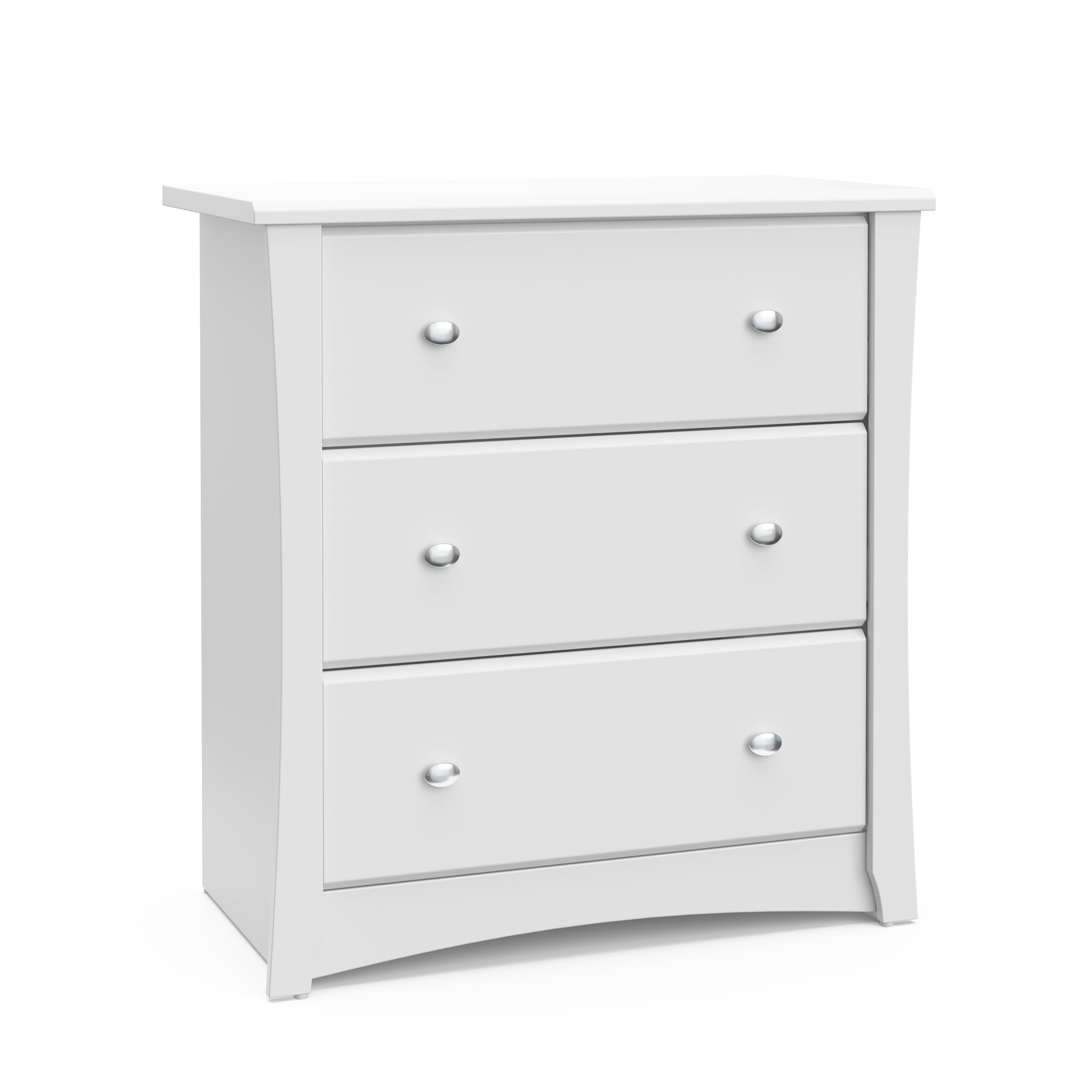 Storkcraft Crescent 3 Drawer Modern Dresser White