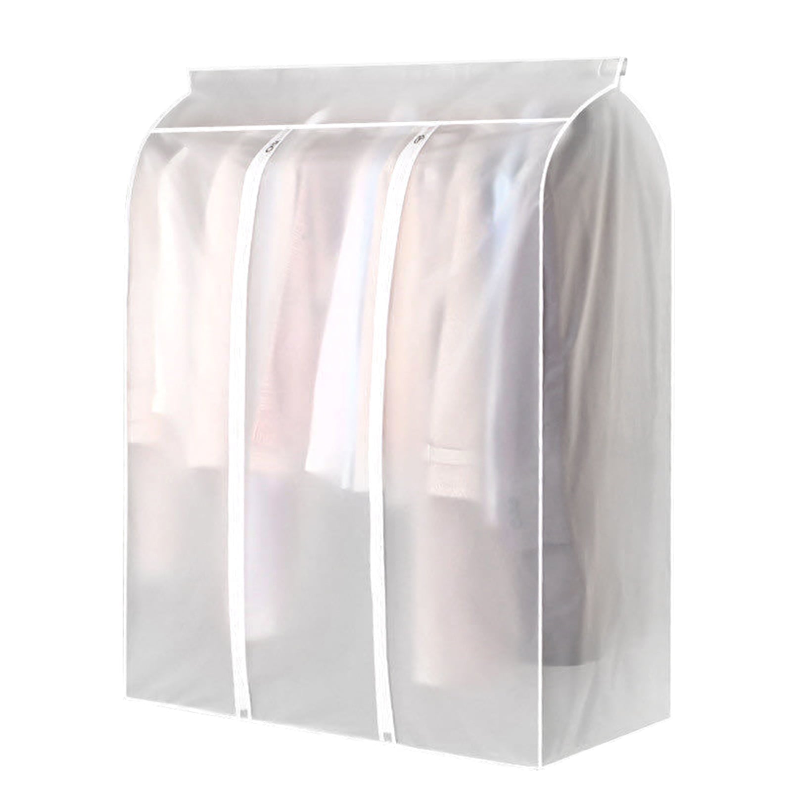 Garment Clothes Cover Protector Hanging Garment Storage Bag Translucent Dustproof Waterproof Hanging Storage Bag For Wardrobe With Full Zipper