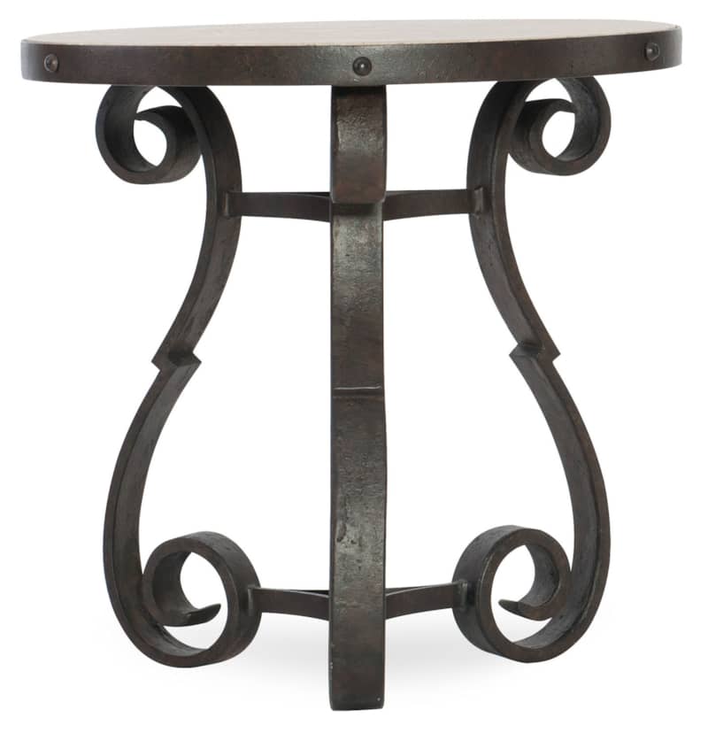 Hooker Furniture Hill Country Luckenbach Metal And Stone End Table