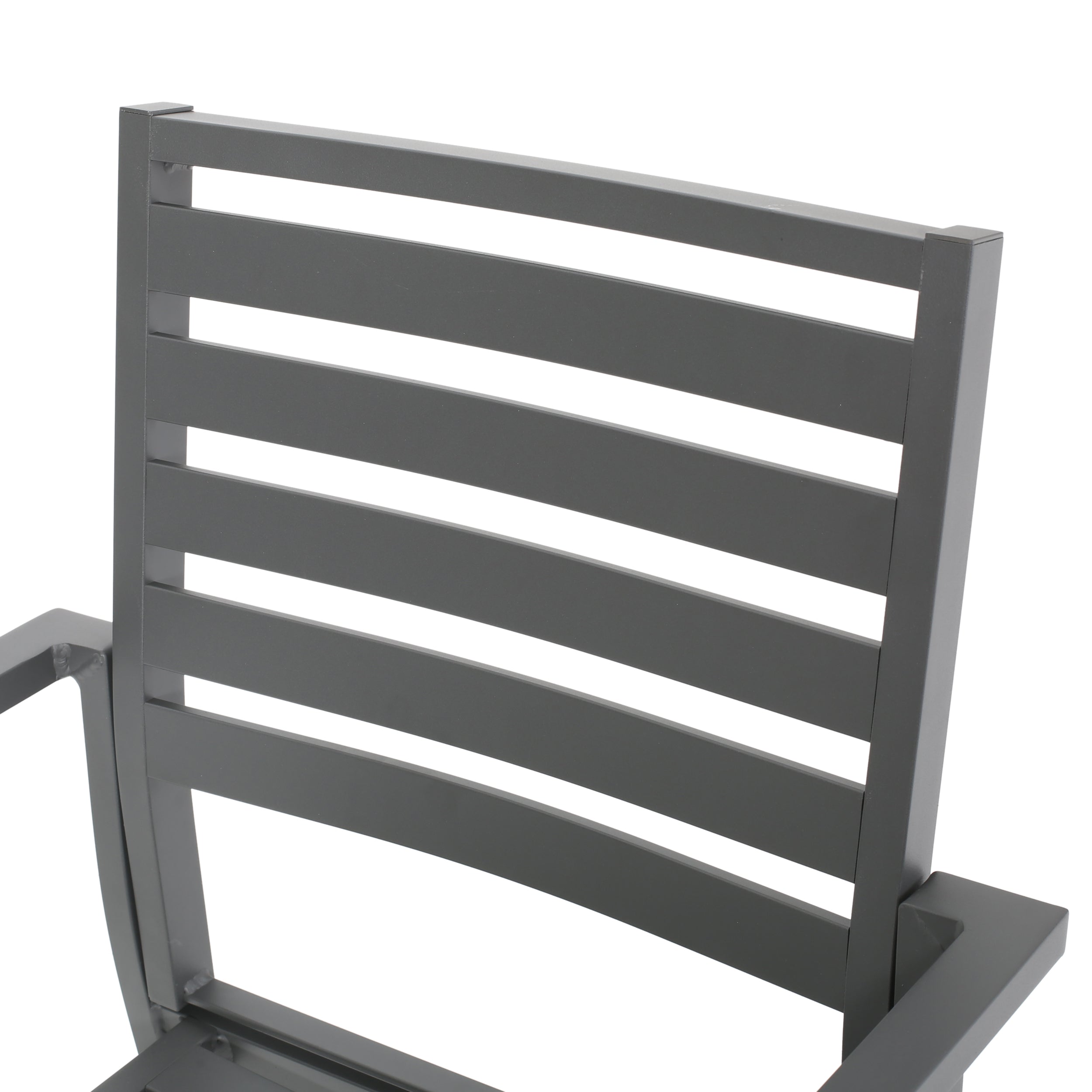 Cherie Outdoor Modern Aluminum Dining Chair (Set of 2)