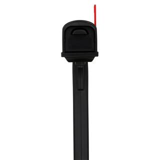 Architectural Mailboxes Classic Black Medium Plastic All-in-One Mailbox and Post Combo GCL100BAM