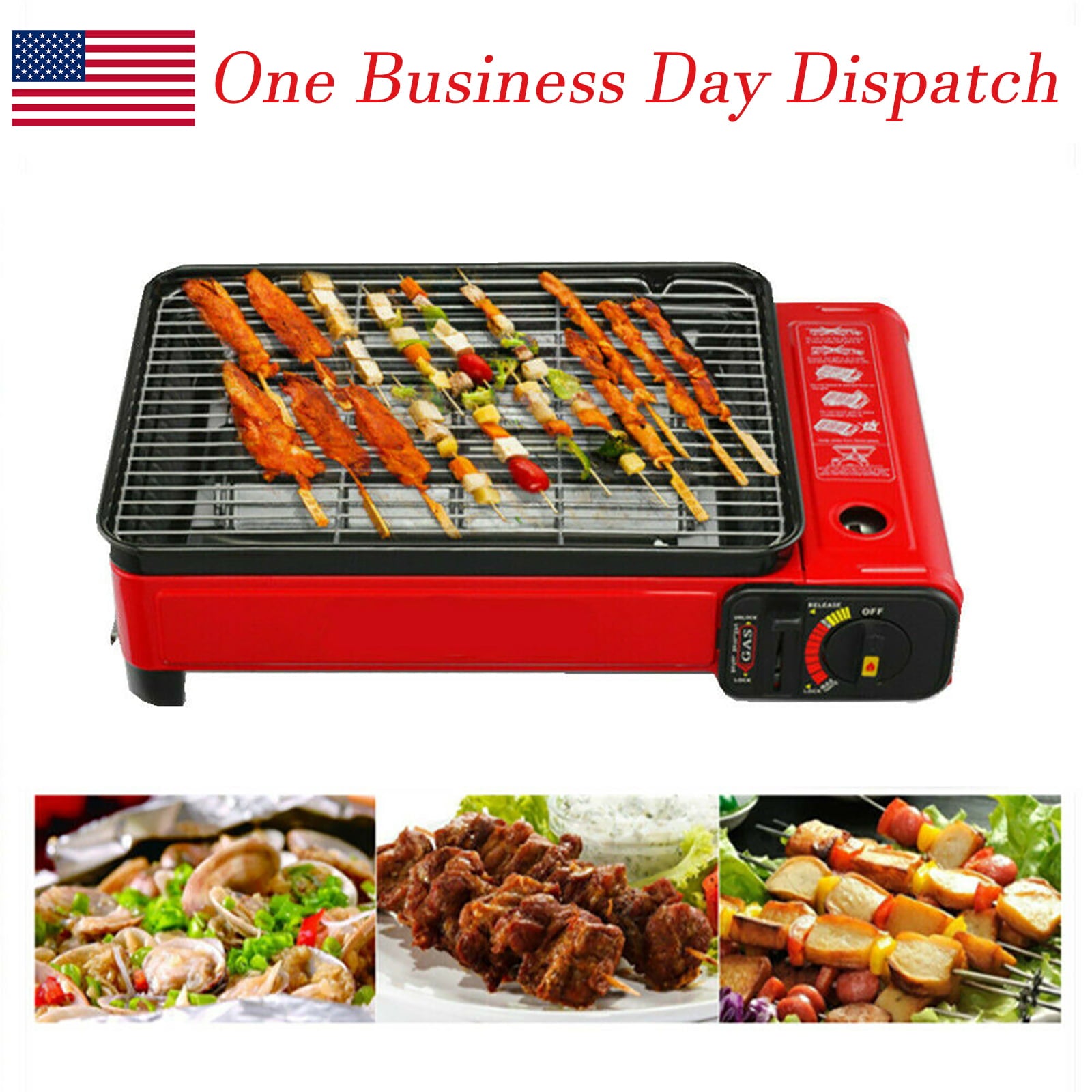 Outdoor Portable Smokeless Gas BBQ Burner Home Camping Butane Barbecue Cooker