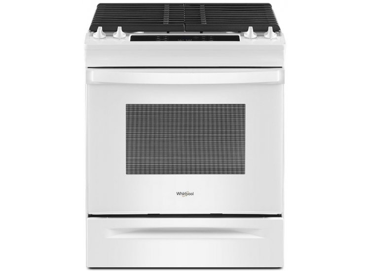 Whirlpool ADA 5 Cu. Ft. White Gas Range With Frozen Bake Technology