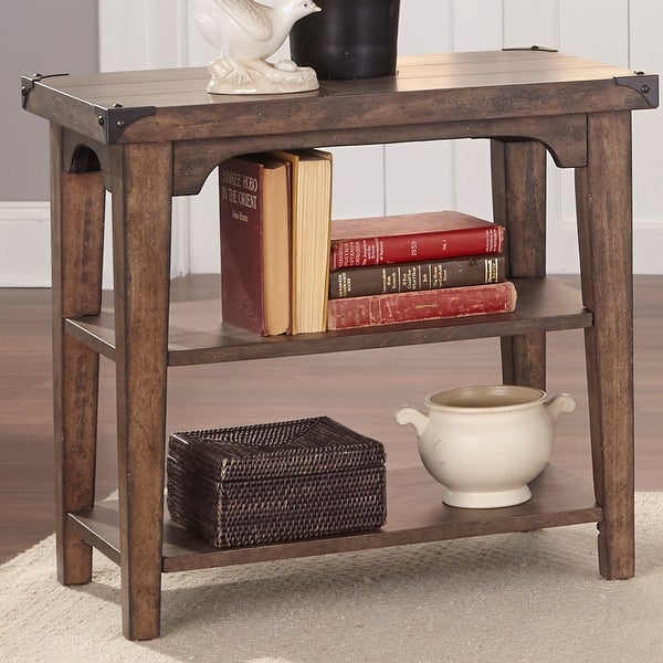 Aspen Skies Weathered Brown with Gray Hang Up Chair Side Table