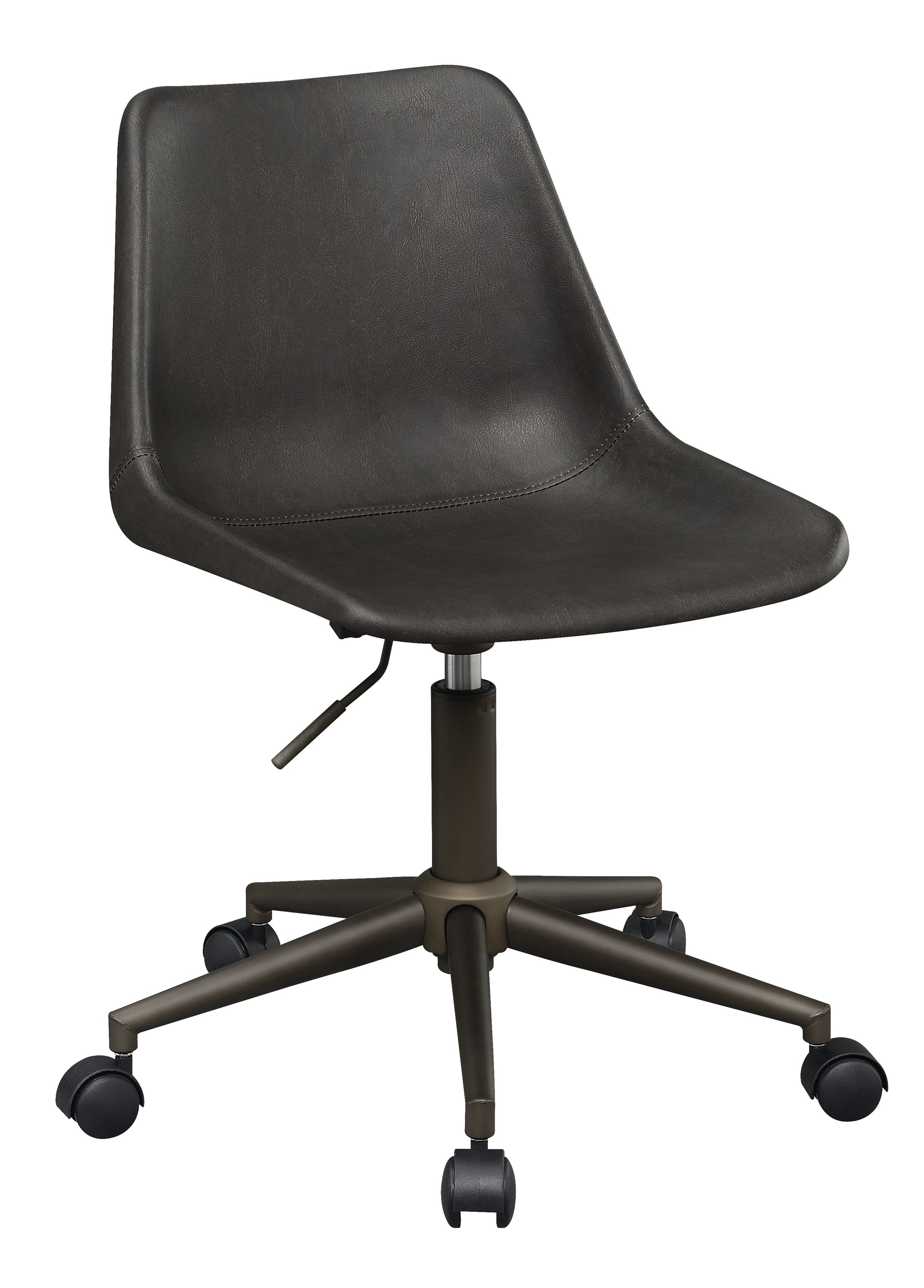 Carnell Adjustable Height Office Chair With Casters Brown And Rustic Taupe-803378