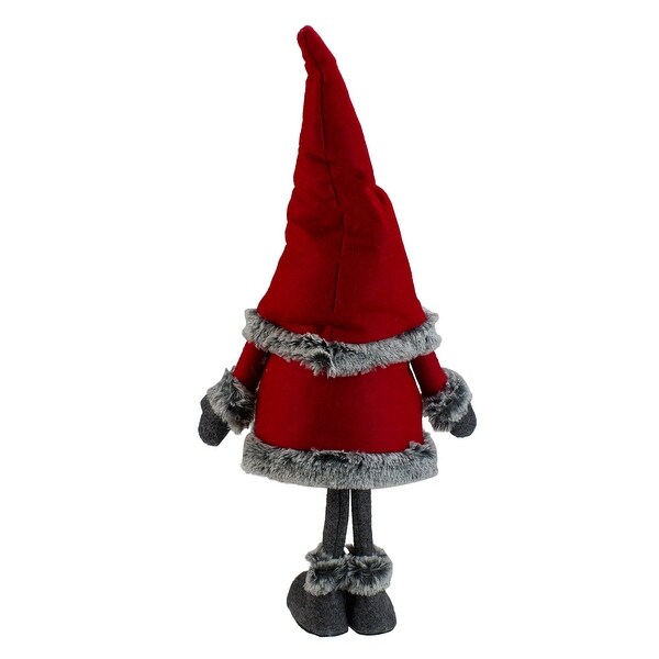 Standing Santa Gnome with Faux Fur Trim