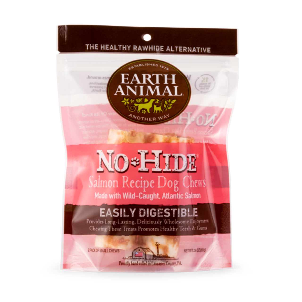 Earth Animal No-Hide Salmon Wholesome Dog Chews