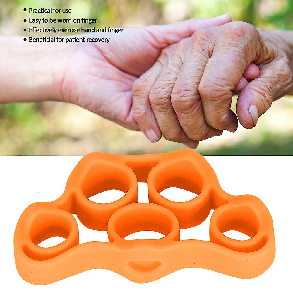 Portable Finger Strength Training Exercise Ring Resistance Loop Hand Grips Strengthenerorange