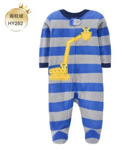 Docinmom 2023 Baby Warm Clothes Fleece Romper Cartoon Fox Unicorn Dinosaur Sleepwear New Born Bebe Clothing Jumpsuit Coverall