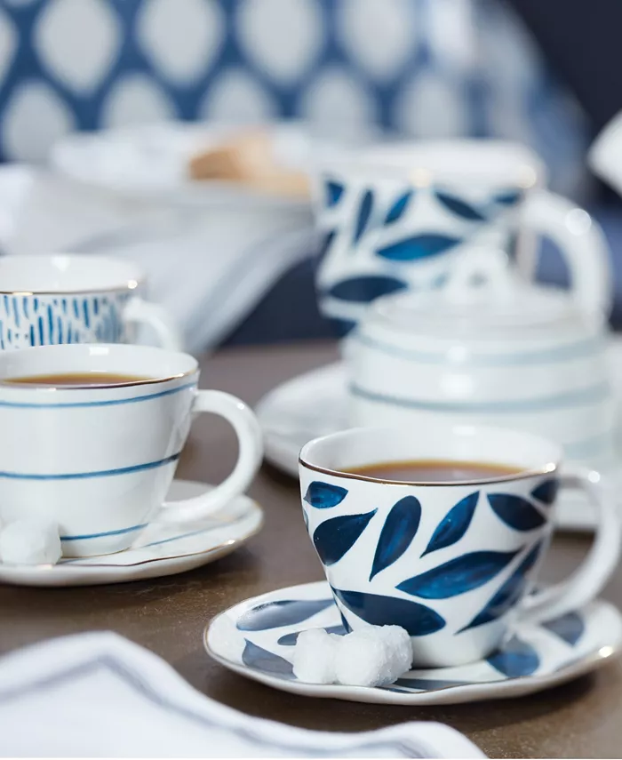 Lenox Blue Bay  Set 4  Assorted Espresso Cup and Saucer