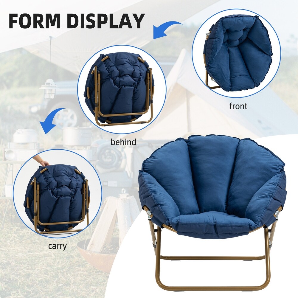 Folding lounge chair  balcony  home backrest  leisure chair  lazy sofa for pregnant women  moon chair set of 2