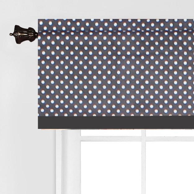 Bacati Pin Dots Gray Window Valance