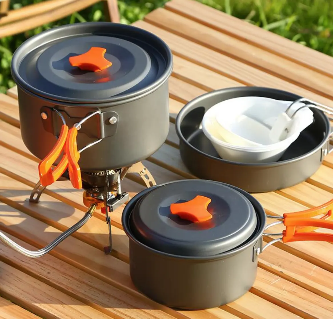 camping   hiking stove cookware set combination