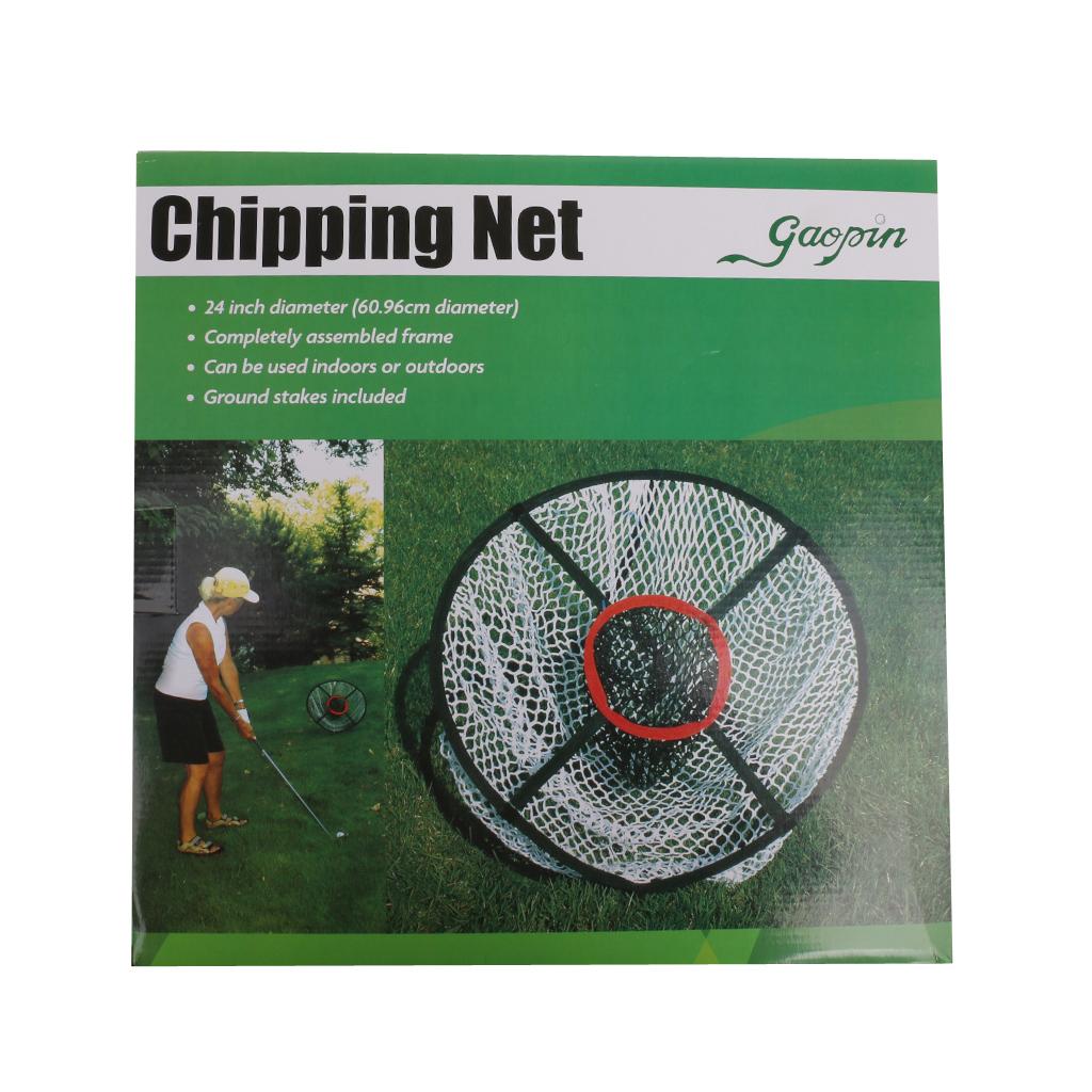 24'' Portable Golf Chipping Pitching Net for Beginner Training Hitting Aid