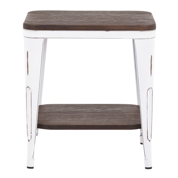 Carbon Loft Samira Industrial Wood and Metal End Table