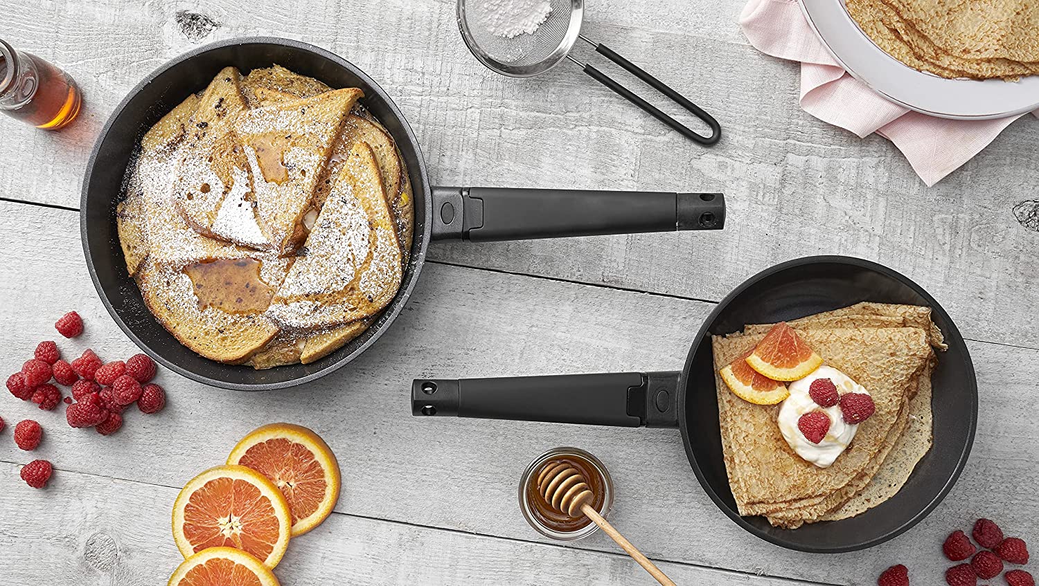 ZAVOR ZCWNR23 2-Piece Noir 10.62-in Ceramic Skillet Set