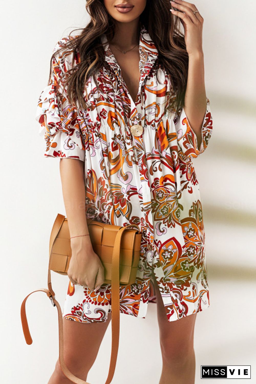 Something Sweet Floral Shirt Dress