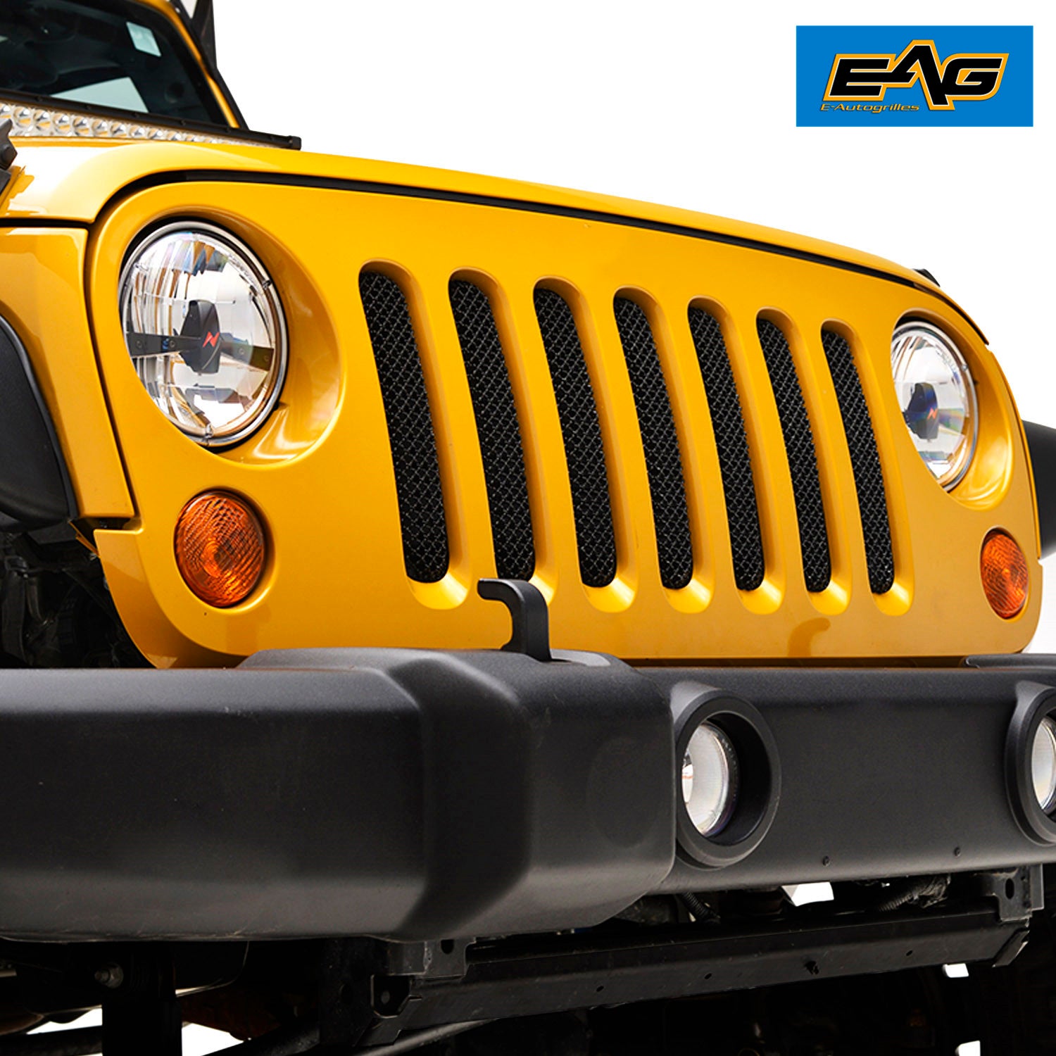 EAG Wire Mesh Grille Bug Screen (Stainless Steel) Fit for 07-18 Wrangler JK