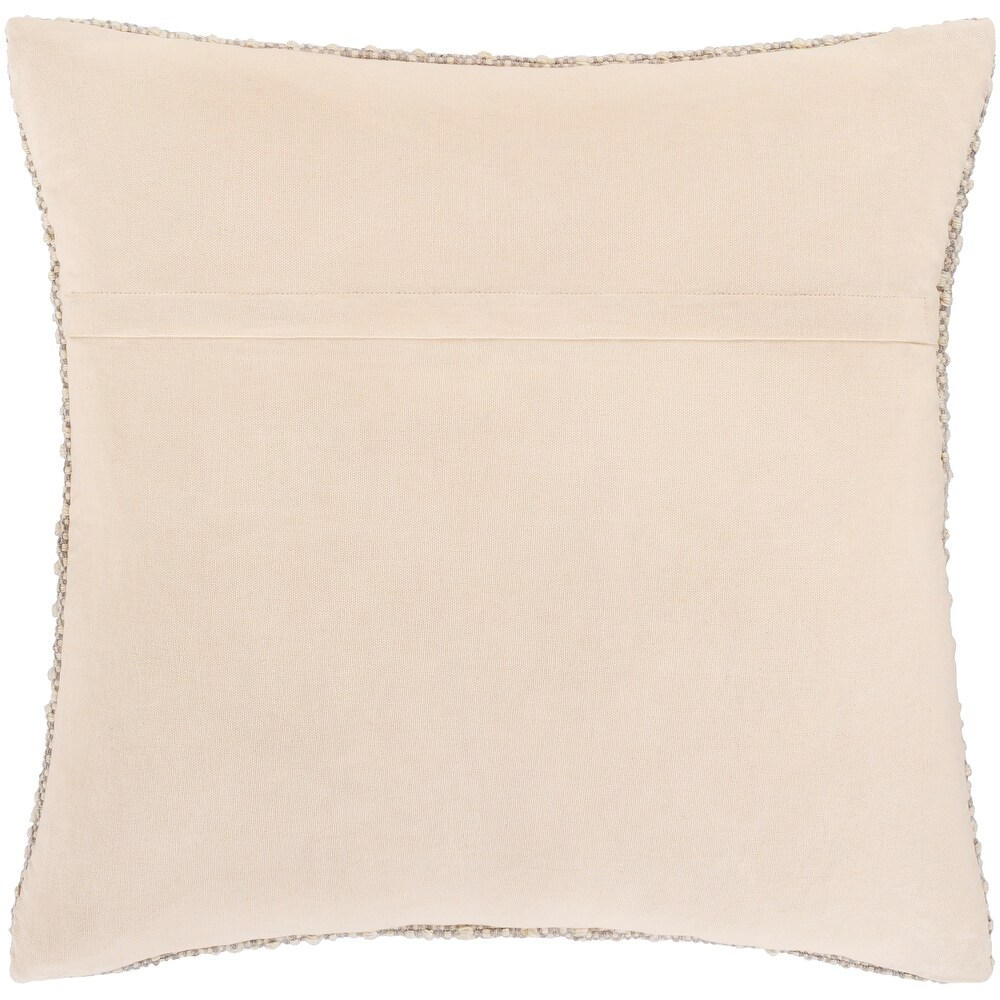 Lorne Neutral Bohemian 20 inch Poly or Feather Down Throw Pillow