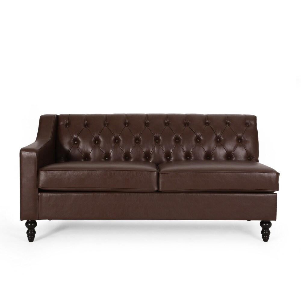 Furman Contemporary Tufted Chaise Sectional by Christopher Knight Home