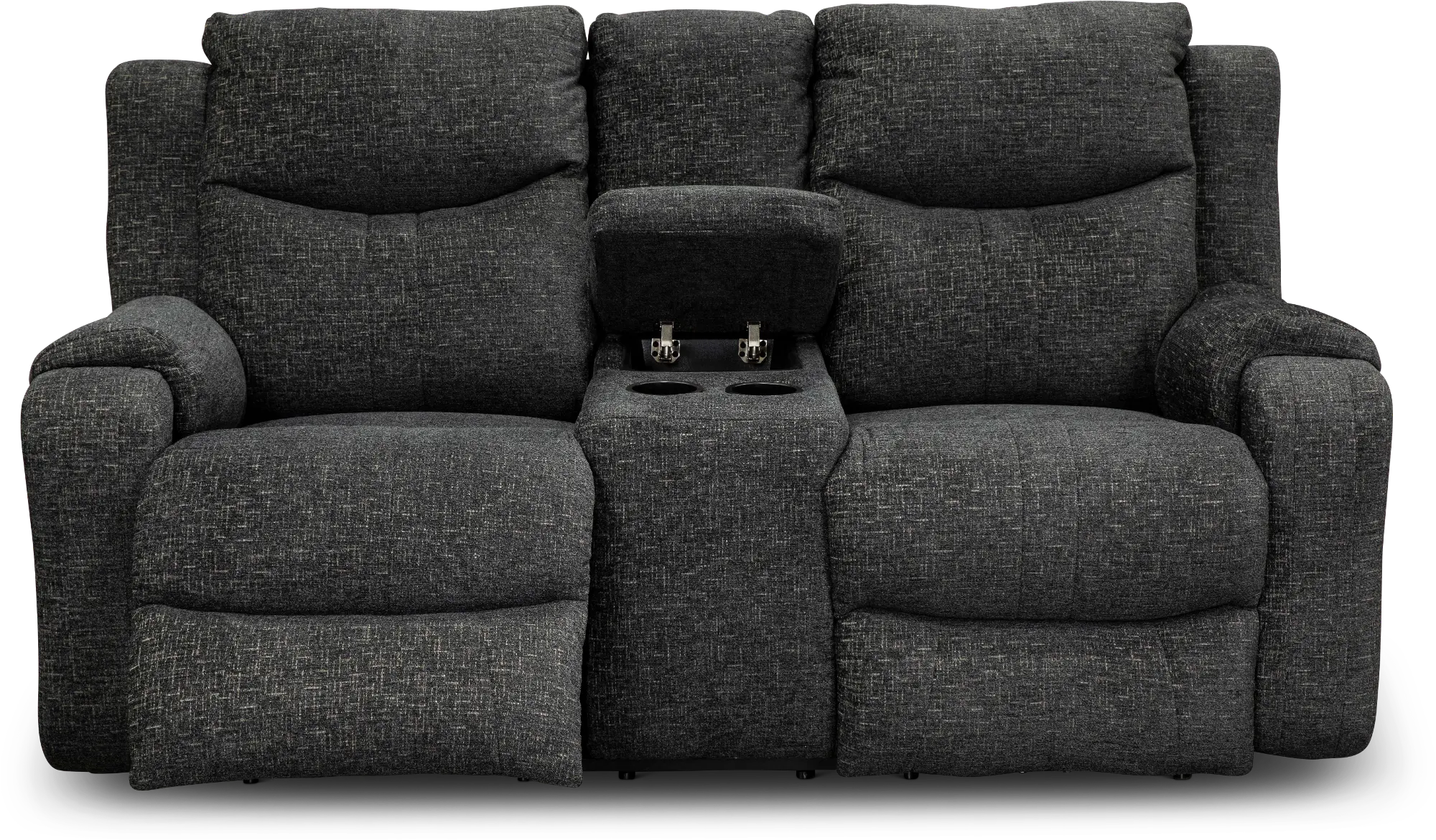 Marvel Gray Power Reclining Console Loveseat