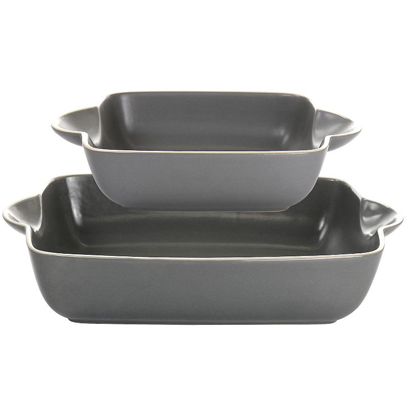 Gibson Home Rockaway 2 Piece Stoneware Nesting Bakeware Set