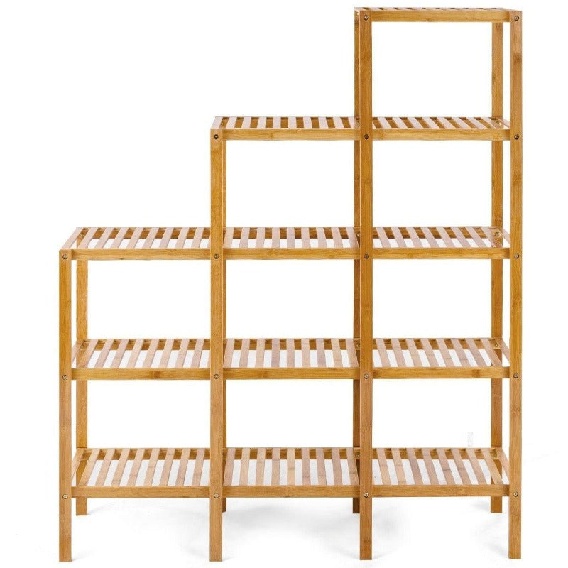 5-Tier Multifunctional Bamboo Plant Display Stand Organizer