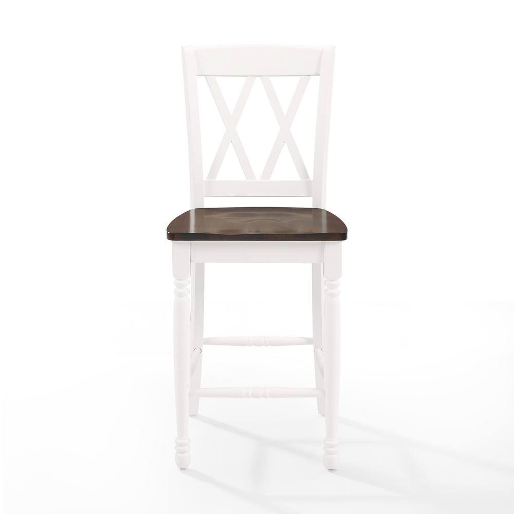 CROSLEY FURNITURE Shelby White Counter Height Stool (Set of 2) CF501024-WH