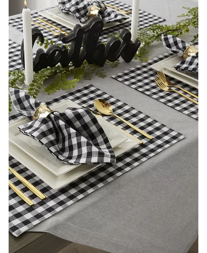 Design Imports Design Import Reversible Gingham - Buffalo Check Placemat Set