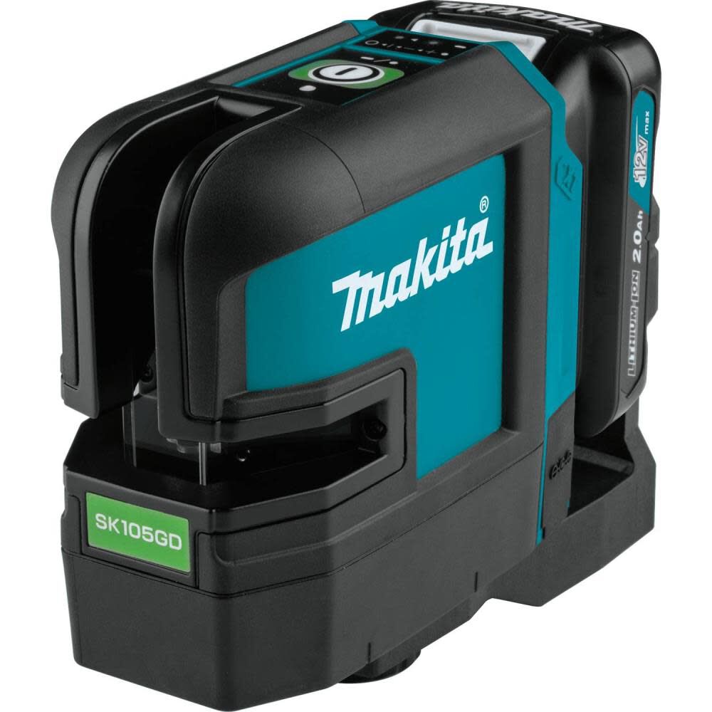 Makita 12V Max CXT Self-Leveling Cross-Line Green Beam Laser Kit SK105GDNAX from Makita