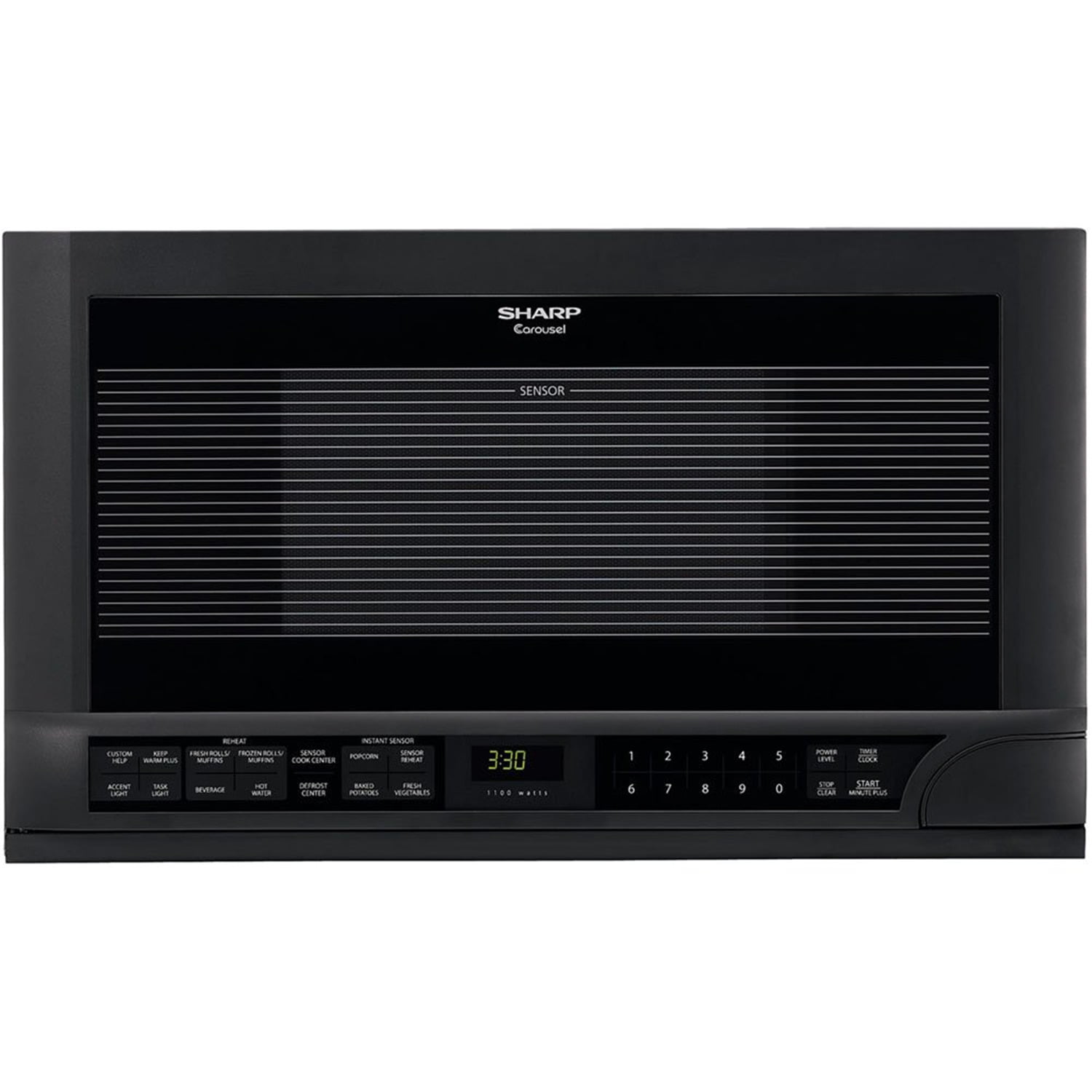 Sharp 1.5 Cu. Ft. 1100W Over-the-Counter Microwave in Black