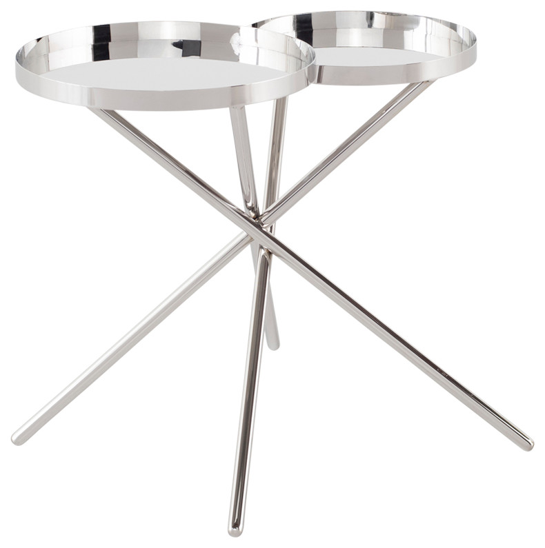 Olivia Silver Side Table   Midcentury   Side Tables And End Tables   by HedgeApple  Houzz