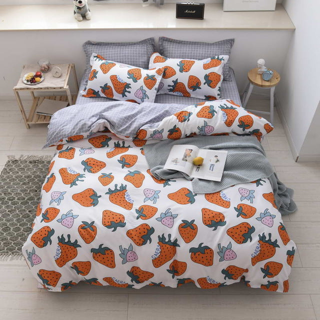 Duvet Cover Flat Bed Sheet Bedding Set