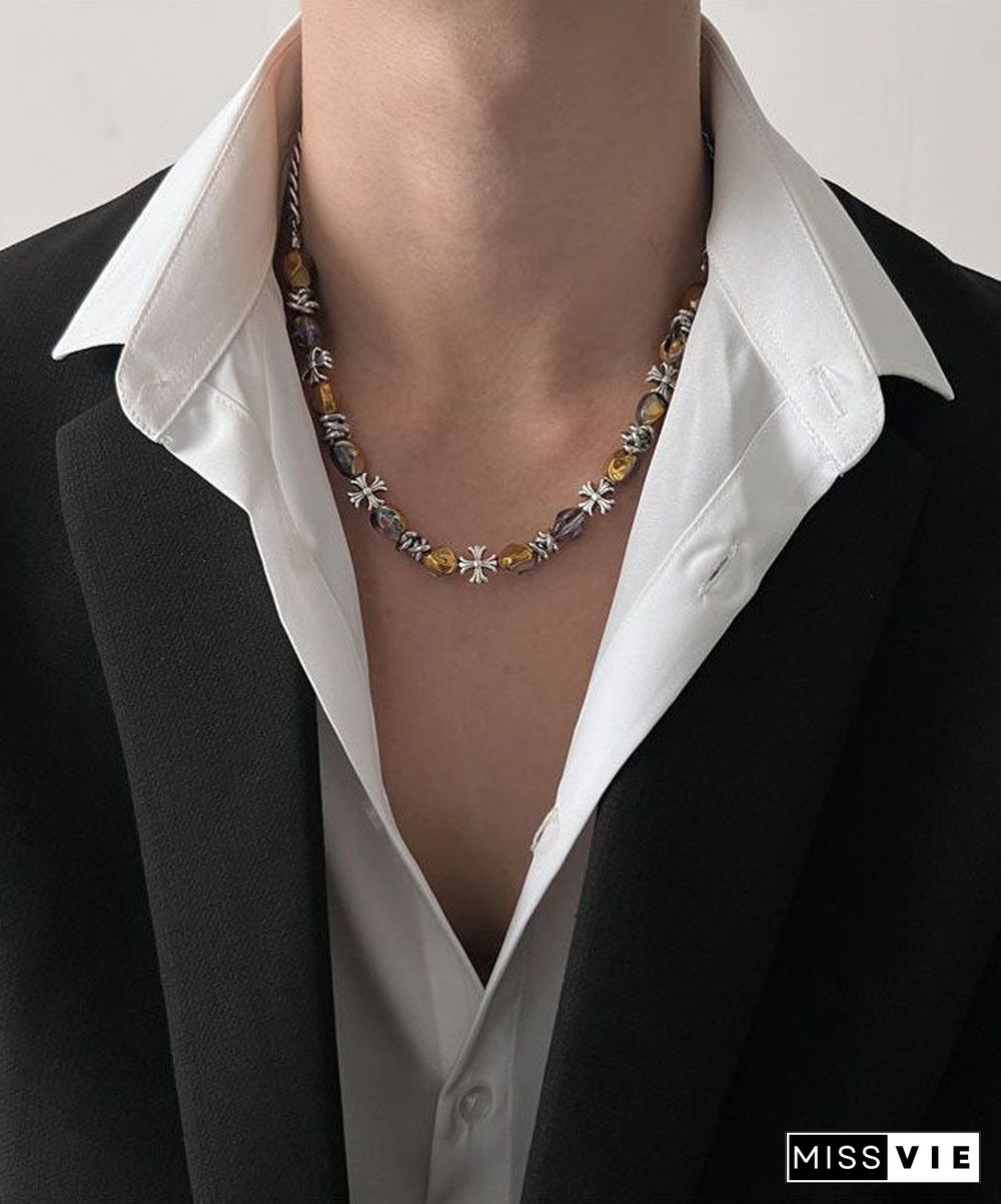 Fashion Stainless Steel Alloy Beading Collar Necklace